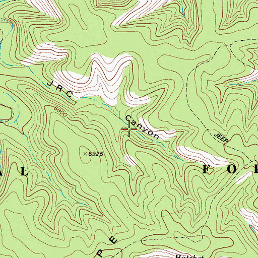 Topographic Map of JRC Spring, NM