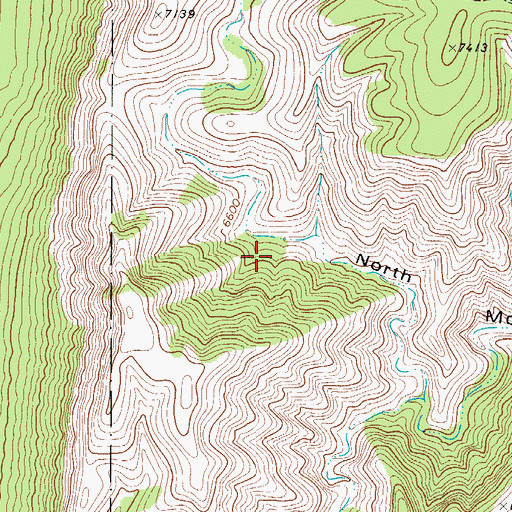 Topographic Map of Upper McKittrick Canyon Research Natural Area, NM