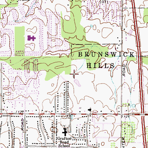 Topographic Map of North Park, OH