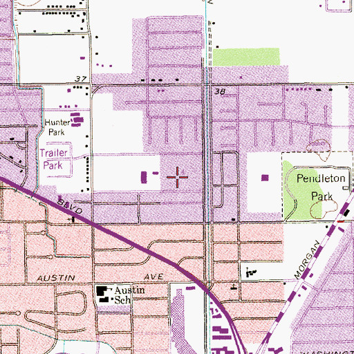 Topographic Map of Harlingen High School, TX