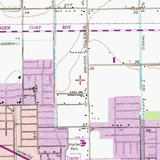 Topographic Map of Long Elementary School, TX