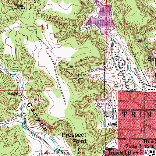 Topographic Map of Pinon Canyon Dam Colorado, CO