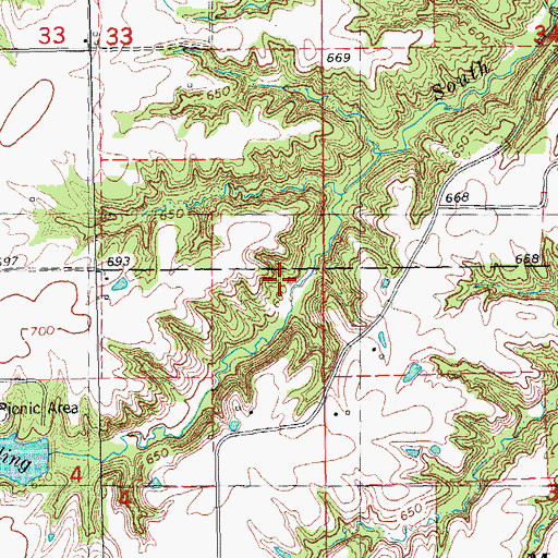 Topographic Map of Mushhanser Mine, IL