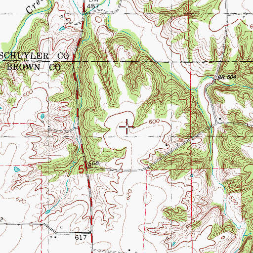 Topographic Map of Pit 14 Cedar Creek Mine, IL