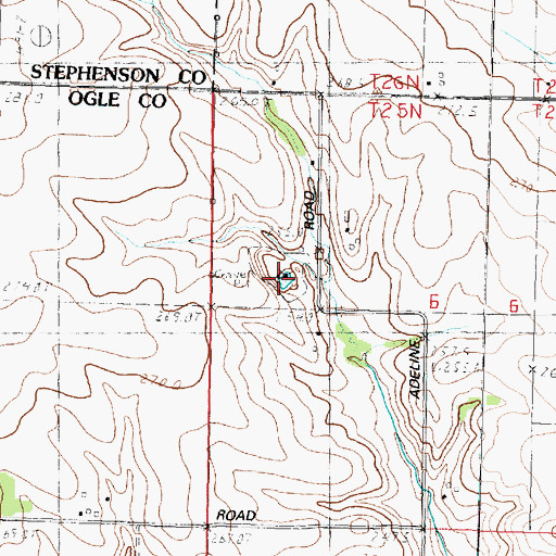 Topographic Map of Myers Quarry, IL