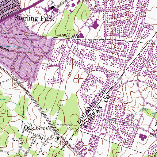 Topographic Map of Forest Grove Elementary School, VA