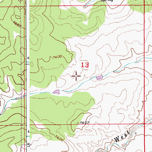 Topographic Map of Kiowa Creek Watershed 1-M-10 Reservoir, CO