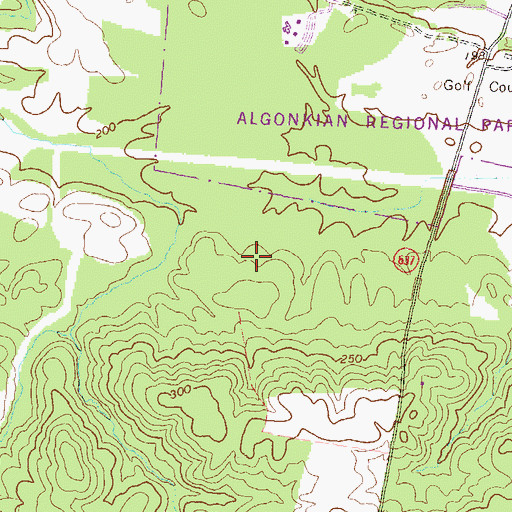 Topographic Map of Potomac Falls High School, VA