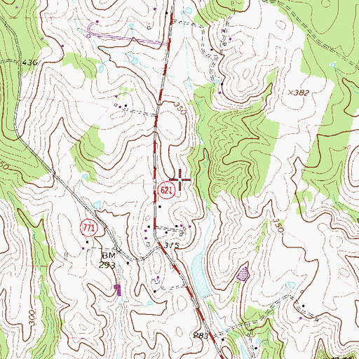 Topographic Map of Leesburg Christian School, VA