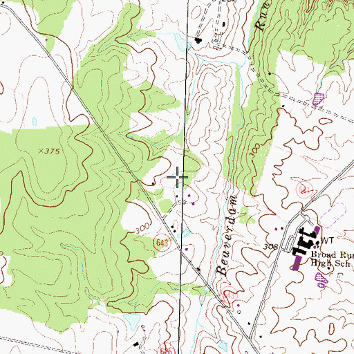 Topographic Map of Saint Theresa Catholic School, VA