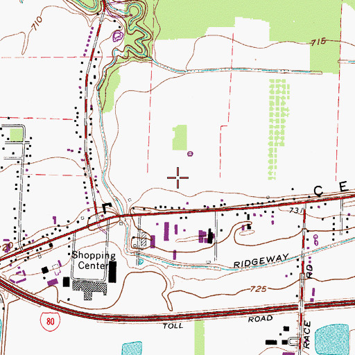 Topographic Map of Elyria North Park, OH