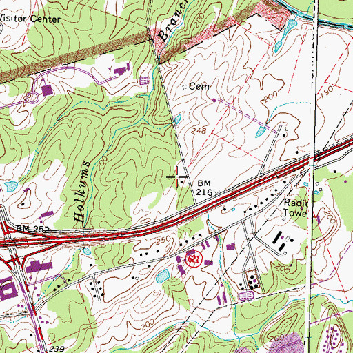 Topographic Map of Strayer University Manassas Campus, VA