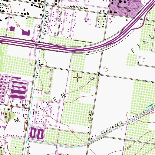 Topographic Map of McAllen Heart Hospital, TX
