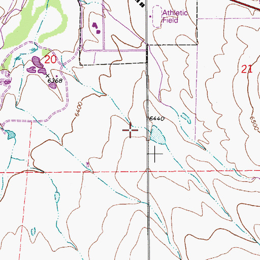 Topographic Map of Kiowa Creek Watershed 3-A-40 Dam, CO
