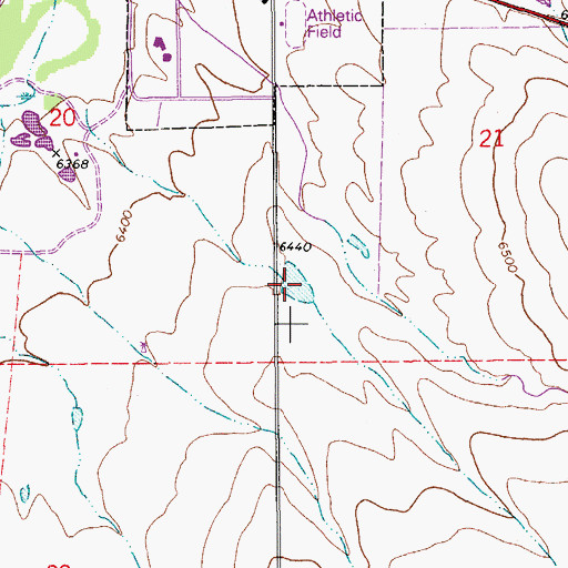 Topographic Map of Kiowa Creek Watershed 3-A-40 Reservoir, CO