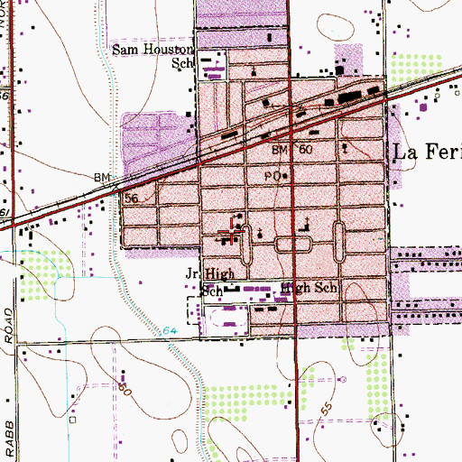 Topographic Map of Lee Elementary School, TX