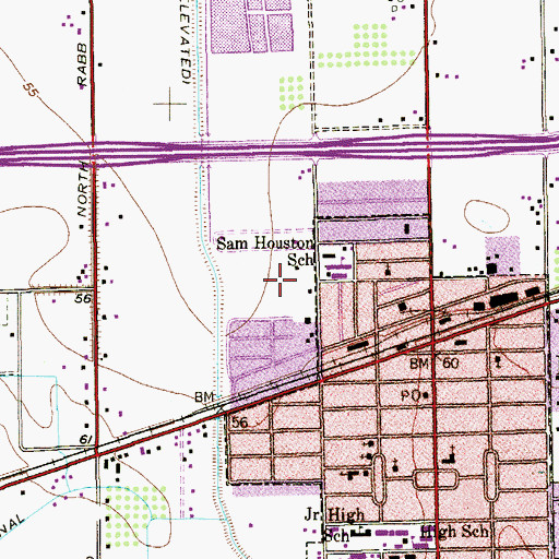 Topographic Map of William B Green Middle School, TX