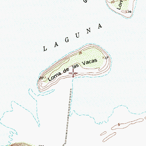 Topographic Map of Lower Rio Grande Valley National Wildlife Refuge, TX