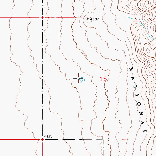 Topographic Map of Lower Irabane Tank, NM