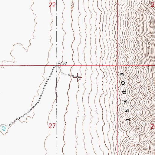 Topographic Map of Trick Tank, NM