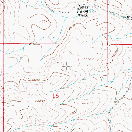 Topographic Map of Crooked WaterStorage Tank, NM
