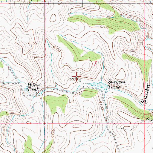 Topographic Map of Sargent Well, NM