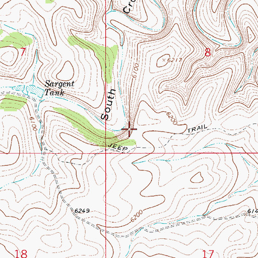 Topographic Map of Sargent Water Storage Tank, NM