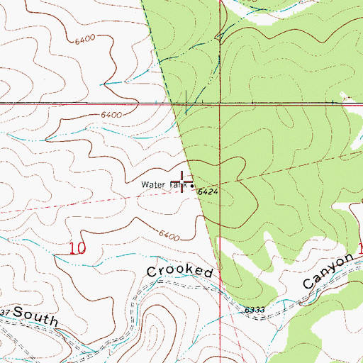 Topographic Map of Corner Water Storage Tank, NM