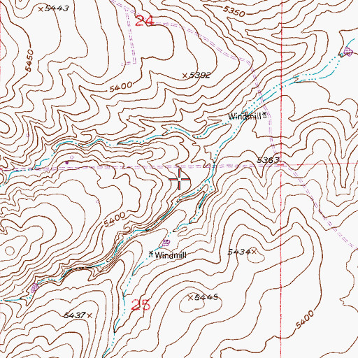 Topographic Map of Rock Canyon Erosion Control Reservoir Number 1, CO
