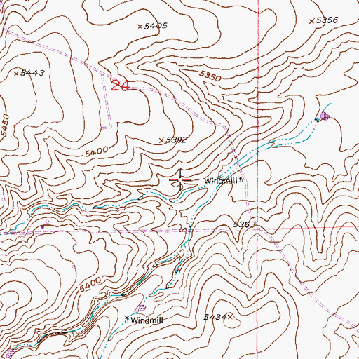Topographic Map of Rock Canyon Erosion Control Number 2 Dam, CO