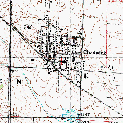 Topographic Map of Hope United Methodist Church, IL