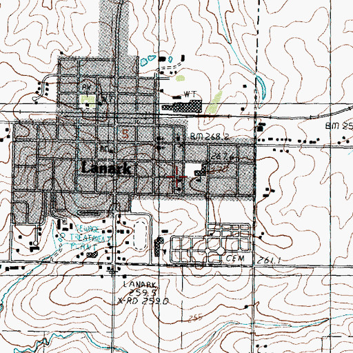 Topographic Map of Trinity Lutheran Church, IL