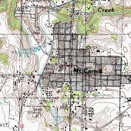 Topographic Map of First Lutheran Church, IL