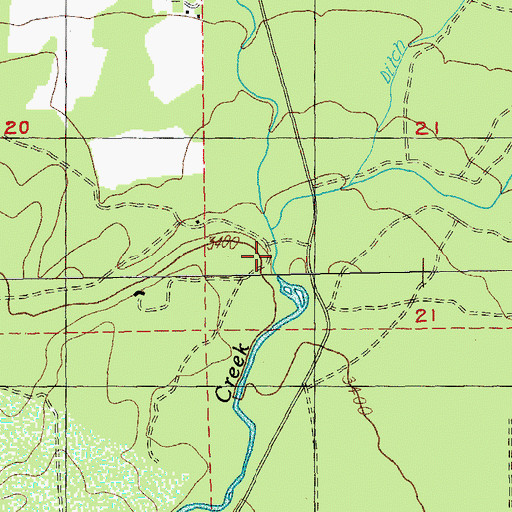 Topographic Map of Squaw Creek Wild and Scenic River, OR