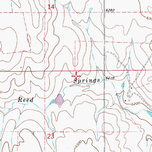 Topographic Map of Sproch Reservoir Number 1, CO
