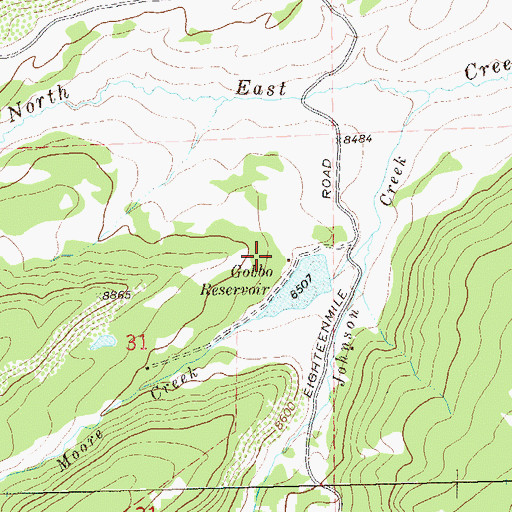 Topographic Map of Gobbo Number 2 Dam, CO
