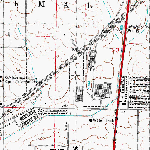 Topographic Map of Bicentennial Park, IL
