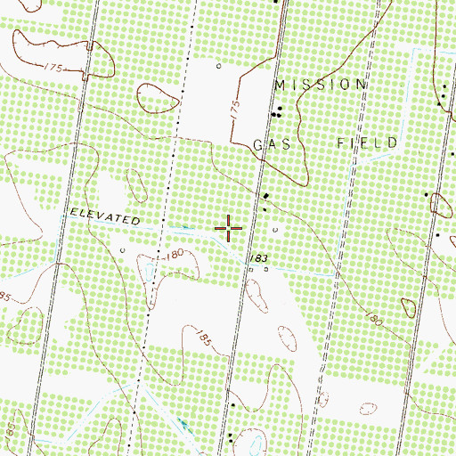 Topographic Map of Kika de la Garza Elementary School, TX