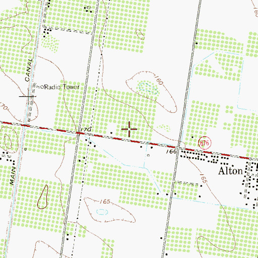 Topographic Map of Cantu Elementary School, TX