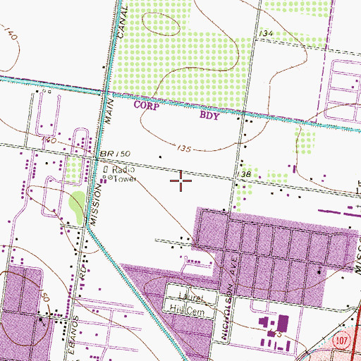 Topographic Map of Carl C Waitz Elementary School, TX