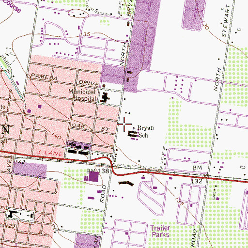 Topographic Map of Alton Elementary School, TX