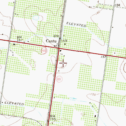 Topographic Map of Salinas Elementary School, TX