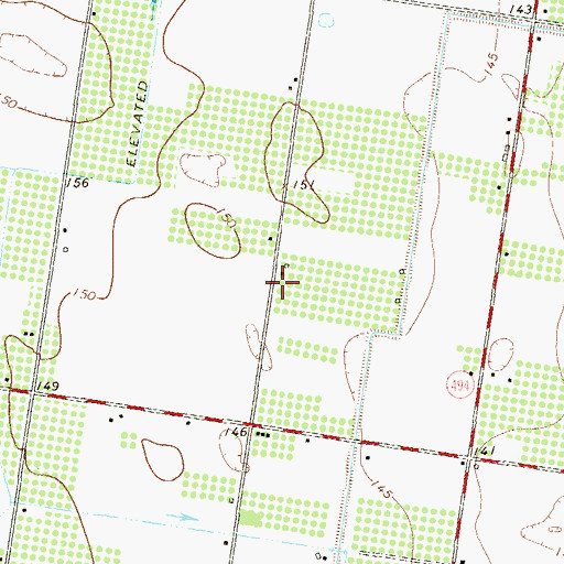 Topographic Map of Jensen Elementary School, TX