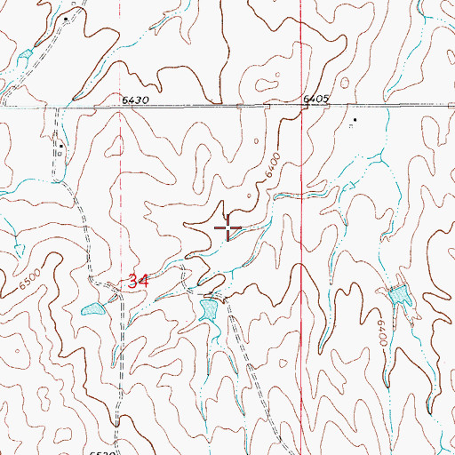 Topographic Map of Trojanovich Reservoir, CO