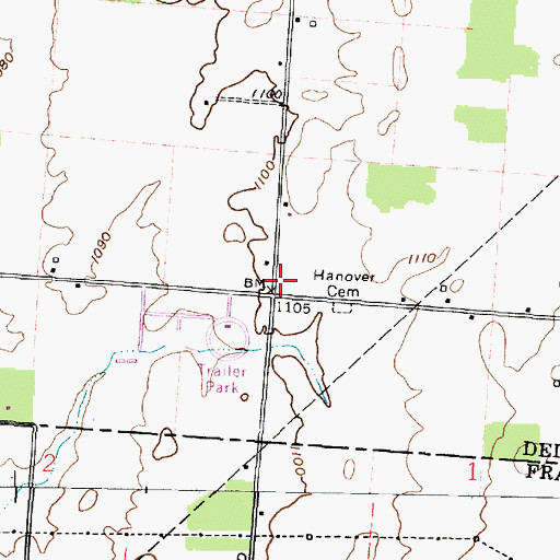 Topographic Map of Ralph Post Office (historical), OH