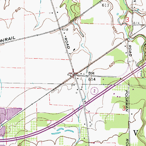 Topographic Map of Ashmont Post Office (historical), OH