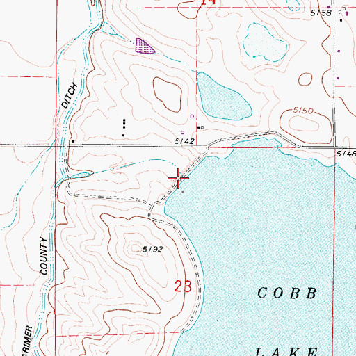 Topographic Map of Cobb Lake Dam, CO