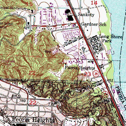 Topographic Map of Bielfeldt Park, IL
