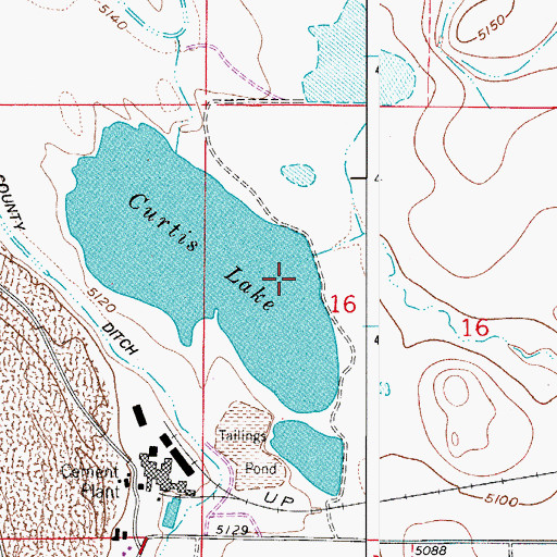 Topographic Map of Curtis Lake Dam, CO