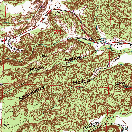 Topographic Map of Robinson Park, IL